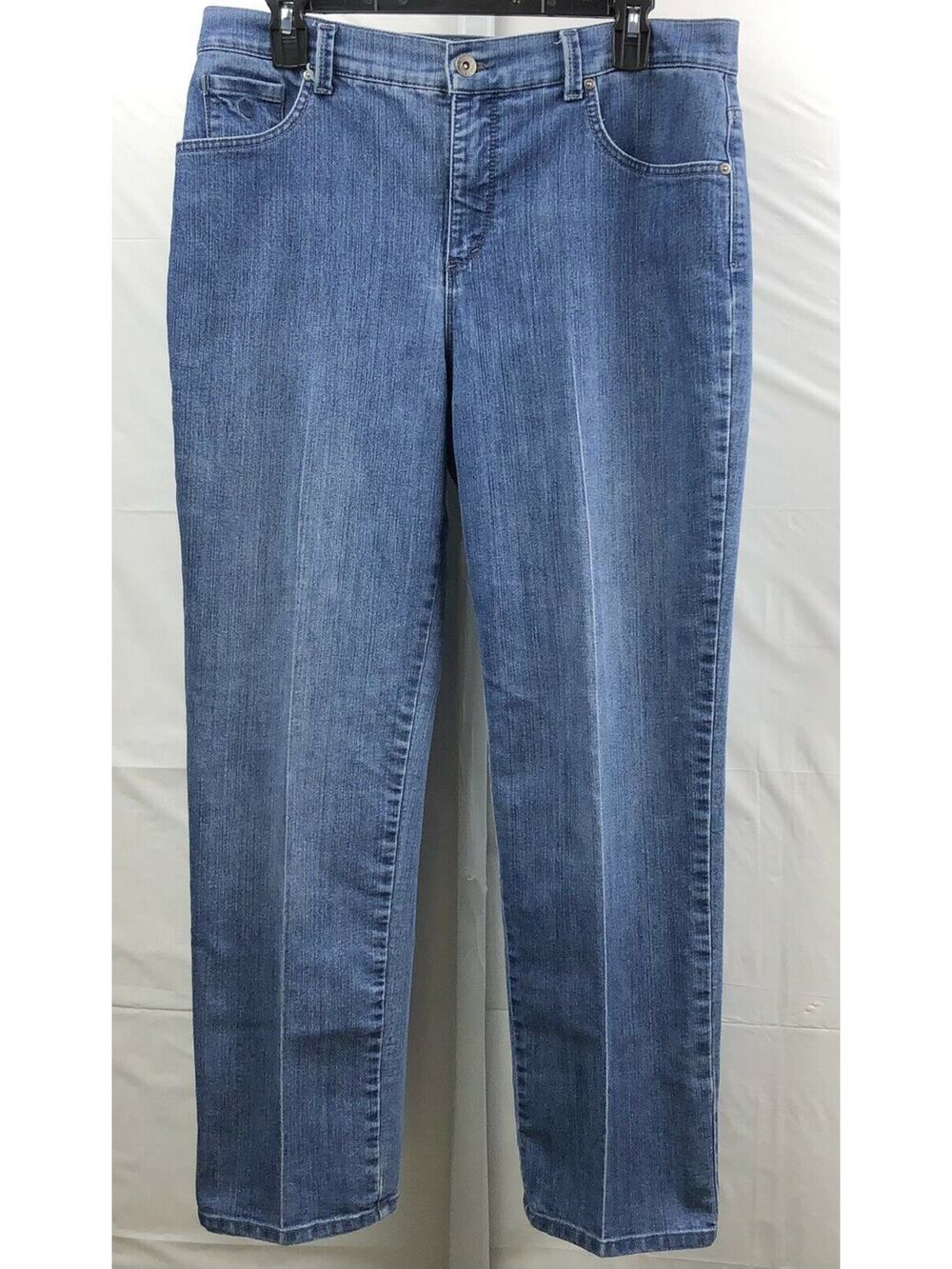 Gloria Vanderbilt Amanda Jeans Women 12 Blue Denim Stretch Cotton Medium Wash